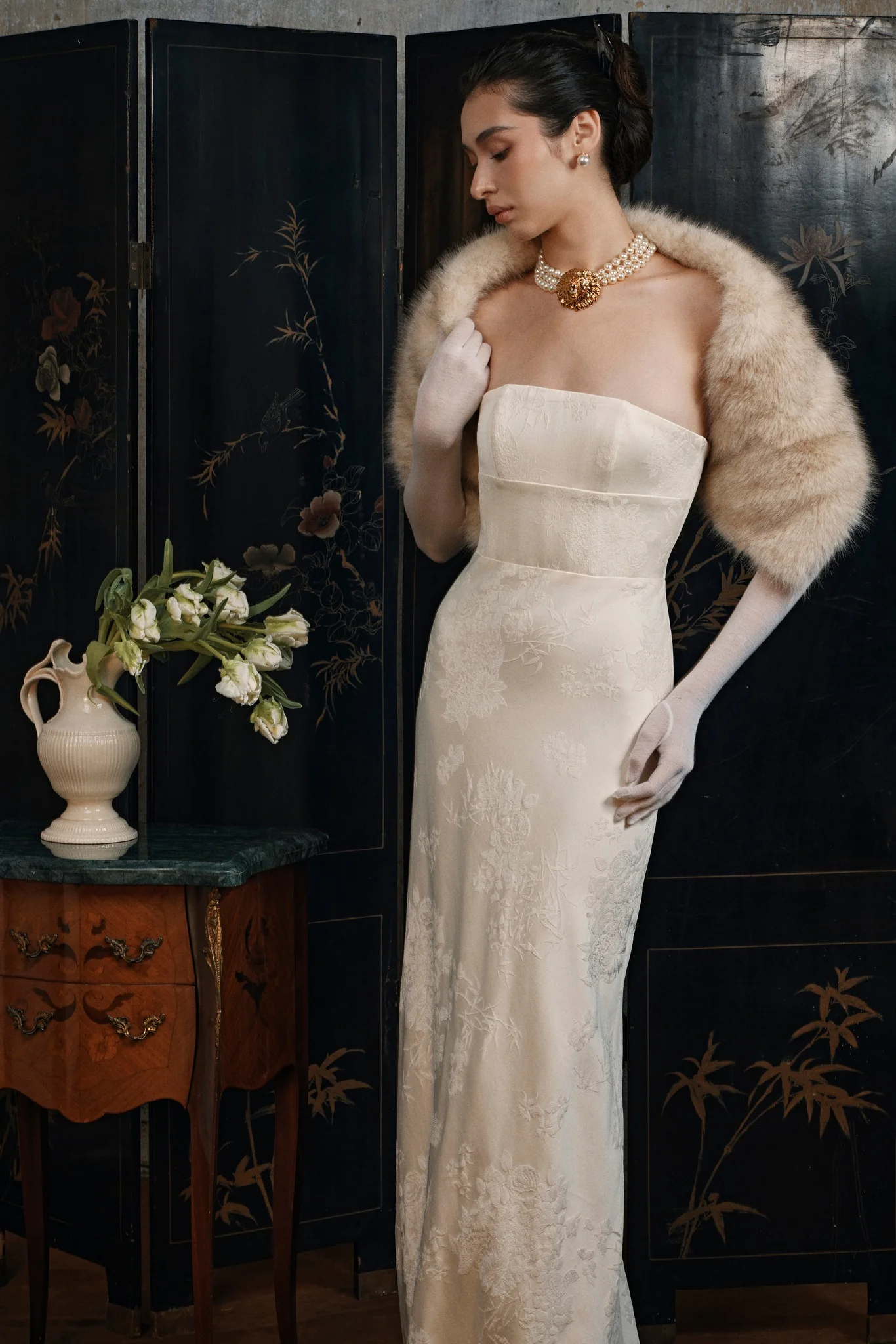 Fluid Brocade Dress - Image 6